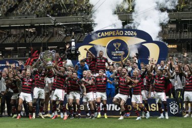 Rio de Janeiro (RJ), 10 / 11 / 2024 - FLAMENGO X ATLETICO MG - Atletico MG x Flamengo Brezilya Kupası finalinin ikinci maçı MRV Arena 'da.                       