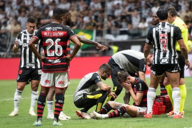 Rio de Janeiro (RJ), 10 / 11 / 2024 - FLAMENGO X ATLETICO MG - Atletico MG x Flamengo Brezilya Kupası finalinin ikinci maçı MRV Arena 'da.                       