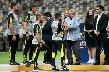 Rio de Janeiro (RJ), 10 / 11 / 2024 - FLAMENGO X ATLETICO MG - Atletico MG x Flamengo Brezilya Kupası finalinin ikinci maçı MRV Arena 'da.                       