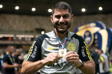 Rio de Janeiro (RJ), 10 / 11 / 2024 - FLAMENGO X ATLETICO MG - Atletico MG x Flamengo Brezilya Kupası finalinin ikinci maçı MRV Arena 'da.                       