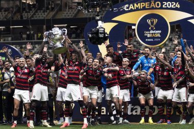 Rio de Janeiro (RJ), 10 / 11 / 2024 - FLAMENGO X ATLETICO MG - Atletico MG x Flamengo Brezilya Kupası finalinin ikinci maçı MRV Arena 'da.                       