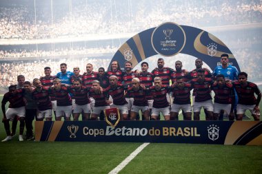Rio de Janeiro (RJ), 10 / 11 / 2024 - FLAMENGO X ATLETICO MG - Atletico MG x Flamengo Brezilya Kupası finalinin ikinci maçı MRV Arena 'da.                       