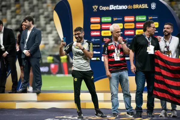 Rio de Janeiro (RJ), 10 / 11 / 2024 - FLAMENGO X ATLETICO MG - Atletico MG x Flamengo Brezilya Kupası finalinin ikinci maçı MRV Arena 'da.                       