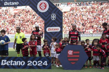 Rio de Janeiro (RJ), 01 / 12 / 2024 - FLAMENGO X INTERNACIONAL - Maracan 'daki Brezilya Şampiyonası için Flamengo x Internacional.                                 