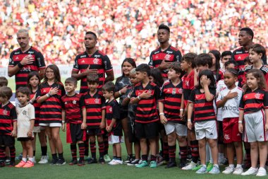 Rio de Janeiro (RJ), 01 / 12 / 2024 - FLAMENGO X INTERNACIONAL - Maracan 'daki Brezilya Şampiyonası için Flamengo x Internacional.                                 