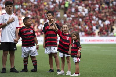 Rio de Janeiro (RJ), 01 / 12 / 2024 - FLAMENGO X INTERNACIONAL - Maracan 'daki Brezilya Şampiyonası için Flamengo x Internacional.                                 
