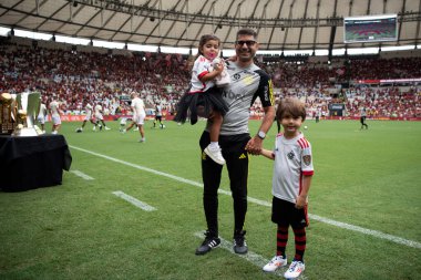 Rio de Janeiro, Rio de Janeiro, Brezilya - 08 Aralık 2024. Brezilya Şampiyonası için Flamengo x Vitoria.                        
