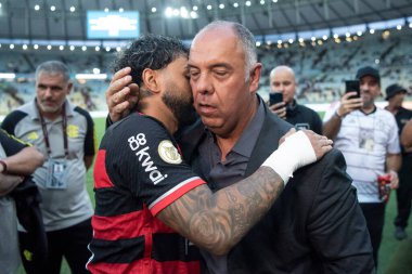 Rio de Janeiro, Rio de Janeiro, Brezilya - 08 Aralık 2024. Brezilya Şampiyonası için Flamengo x Vitoria.                        