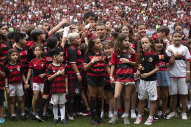 Rio de Janeiro, Rio de Janeiro, Brezilya - 08 Aralık 2024. Brezilya Şampiyonası için Flamengo x Vitoria.                        
