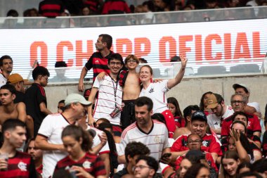 Rio de Janeiro, Rio de Janeiro, Brezilya - 08 Aralık 2024. Brezilya Şampiyonası için Flamengo x Vitoria.                        