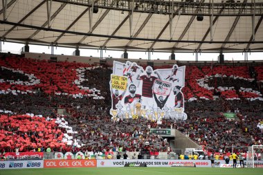 Rio de Janeiro, Rio de Janeiro, Brezilya - 08 Aralık 2024. Brezilya Şampiyonası için Flamengo x Vitoria.                        