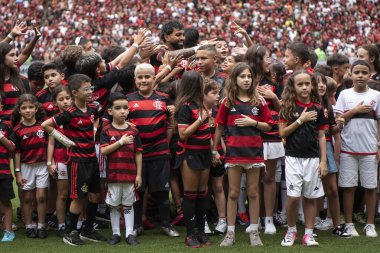 Rio de Janeiro, Rio de Janeiro, Brezilya - 08 Aralık 2024. Brezilya Şampiyonası için Flamengo x Vitoria.                        