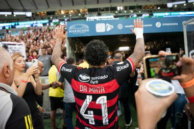 Rio de Janeiro, Rio de Janeiro, Brezilya - 08 Aralık 2024. Brezilya Şampiyonası için Flamengo x Vitoria.                        