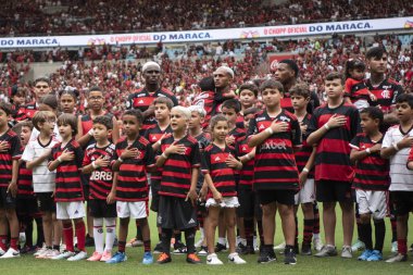 Rio de Janeiro, Rio de Janeiro, Brezilya - 08 Aralık 2024. Brezilya Şampiyonası için Flamengo x Vitoria.                        