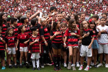 Rio de Janeiro, Rio de Janeiro, Brezilya - 08 Aralık 2024. Brezilya Şampiyonası için Flamengo x Vitoria.                        