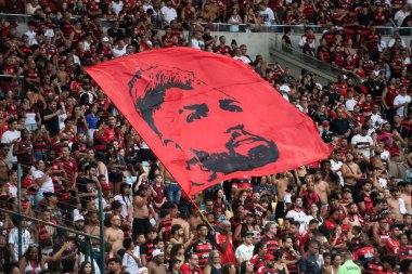 Rio de Janeiro, Rio de Janeiro, Brezilya - 08 Aralık 2024. Brezilya Şampiyonası için Flamengo x Vitoria.                        