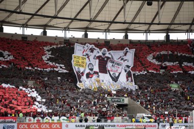 Rio de Janeiro, Rio de Janeiro, Brezilya - 08 Aralık 2024. Brezilya Şampiyonası için Flamengo x Vitoria.                        