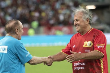 Rio de Janeiro (RJ), 12 / 28 / 2024 - 2024 all-STAR GAME - Zico, eski oyuncu ve organizatör, ve Renato Arago (Didi), UNICEF elçisi. Brezilya 'nın Zico' nun düzenlediği en büyük yardım etkinliği olan Maracan 'daki 20..