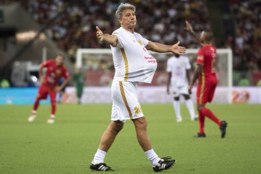 Rio de Janeiro (RJ), 12 / 28 / 2024 - 2024 all-STAR GaAME - Renato Gaucho, eski oyuncu. Brezilya 'nın Zico' nun düzenlediği en büyük yardım etkinliği olan Maracan 'daki 20..