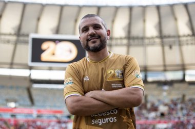 Rio de Janeiro (RJ), 12 / 28 / 2024 - 2024 all-STAR GaME - Bruno Coimbra, şarkıcı ve spor yönetmeni. Brezilya 'nın Zico' nun düzenlediği en büyük yardım etkinliği olan Maracan 'daki 20..