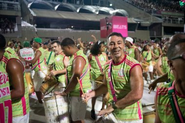 Rio de Janeiro (RJ), 01/02/2025 - Technical rehearsal of the Rio de Janeiro samba schools: Paraso da Tuiuti, Beija Flor and Mangueira at Sapuca.                                              clipart