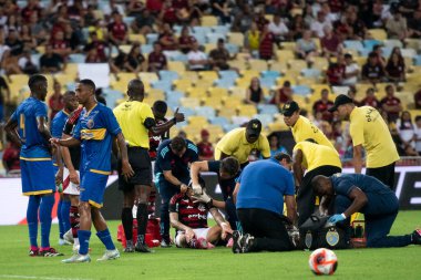 Rio de Janeiro (RJ), 30 / 01 / 2025 - FLAMENGO X SAMPAIO CORREA - Flamengo x Sampaio Correa ile Maracan 'daki Campeonato Carioca maçı.                      