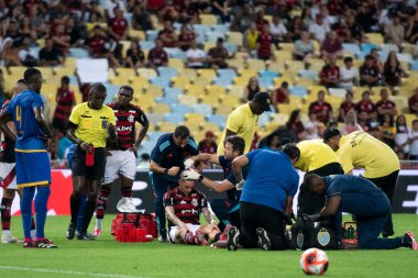 Rio de Janeiro (RJ), 30 / 01 / 2025 - FLAMENGO X SAMPAIO CORREA - Flamengo x Sampaio Correa ile Maracan 'daki Campeonato Carioca maçı.                      