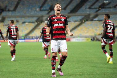 Rio de Janeiro, Rio de Janeiro, Brezilya - 12 Şubat 2025. Flamengo x Botafogo, Carioca Şampiyonası için Maracana Stadyumu 'nda..                            