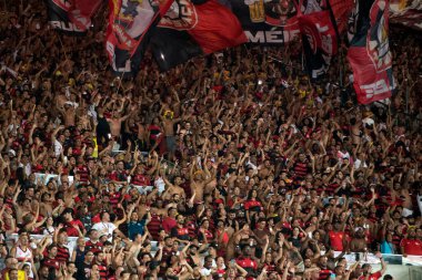 Rio de Janeiro, Rio de Janeiro, Brezilya - 12 Şubat 2025. Flamengo x Botafogo, Carioca Şampiyonası için Maracana Stadyumu 'nda..                            