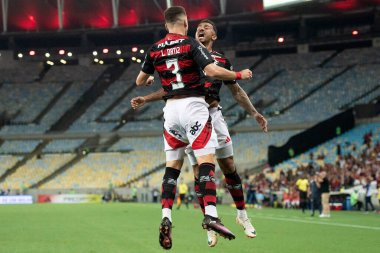 Rio de Janeiro, Rio de Janeiro, Brezilya - 12 Şubat 2025. Flamengo x Botafogo, Carioca Şampiyonası için Maracana Stadyumu 'nda..                            