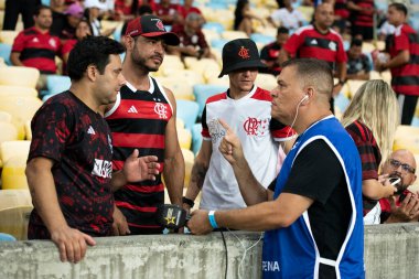 Rio de Janeiro, Rio de Janeiro, Brezilya - 12 Şubat 2025. Flamengo x Botafogo, Carioca Şampiyonası için Maracana Stadyumu 'nda..                            