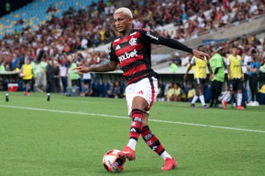 Rio de Janeiro, Rio de Janeiro, Brezilya - 12 Şubat 2025. Flamengo x Botafogo, Carioca Şampiyonası için Maracana Stadyumu 'nda..                            