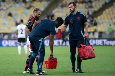 Rio de Janeiro, Rio de Janeiro, Brezilya - 15 Şubat 2025. Flamengo x Vasco, Carioca Şampiyonası için Maracana Stadyumu 'nda.         