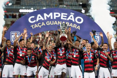 Rio de Janeiro, Rio de Janeiro, Brezilya - 22 Şubat 2025. Flamengo x Marica Carioca Şampiyonası için Maracana Stadyumu 'nda.                          
