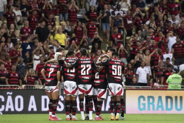 Rio de Janeiro, Rio de Janeiro, Brezilya - 22 Şubat 2025. Flamengo x Marica Carioca Şampiyonası için Maracana Stadyumu 'nda.                          