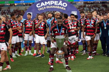 Rio de Janeiro, Rio de Janeiro, Brezilya - 22 Şubat 2025. Flamengo x Marica Carioca Şampiyonası için Maracana Stadyumu 'nda.                          