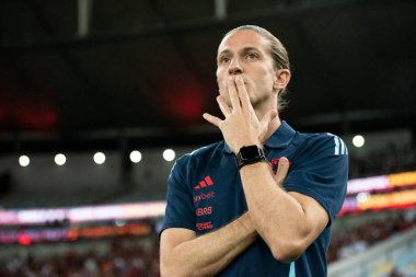 Rio de Janeiro, Rio de Janeiro, Brezilya - 22 Şubat 2025. Flamengo x Marica Carioca Şampiyonası için Maracana Stadyumu 'nda.                          