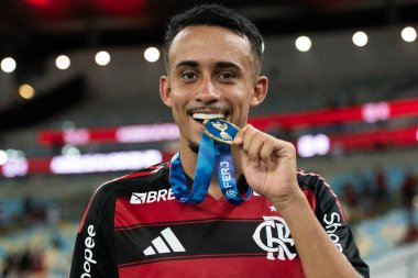 Rio de Janeiro, Rio de Janeiro, Brezilya - 22 Şubat 2025. Flamengo x Marica Carioca Şampiyonası için Maracana Stadyumu 'nda.                          