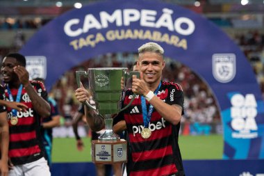 Rio de Janeiro, Rio de Janeiro, Brezilya - 22 Şubat 2025. Flamengo x Marica Carioca Şampiyonası için Maracana Stadyumu 'nda.                          