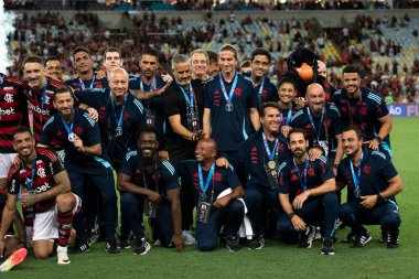 Rio de Janeiro, Rio de Janeiro, Brezilya - 22 Şubat 2025. Flamengo x Marica Carioca Şampiyonası için Maracana Stadyumu 'nda.                          