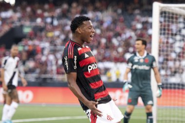 Rio de Janeiro, Rio de Janeiro, Brezilya - 01 Mart 2025. Vasco x Flamengo Nilton Santos Stadyumu 'nda, Carioca Şampiyonası yarı finalinde..                 