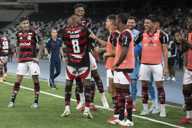 Rio de Janeiro, Rio de Janeiro, Brezilya - 01 Mart 2025. Vasco x Flamengo Nilton Santos Stadyumu 'nda, Carioca Şampiyonası yarı finalinde..                 