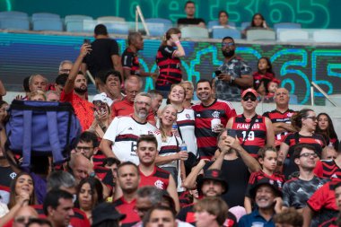 Rio de Janeiro, Rio de Janeiro, Brezilya - 16 Mart 2025. Flamengo x Fluminense Maracan Stadyumu 'nda. Flamengo Carioca Şampiyonu 2025                      