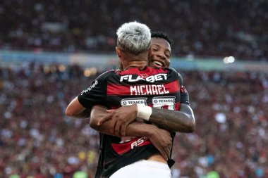 Rio de Janeiro, Rio de Janeiro, Brezilya - 16 Mart 2025. Flamengo x Fluminense Maracan Stadyumu 'nda. Flamengo Carioca Şampiyonu 2025                      