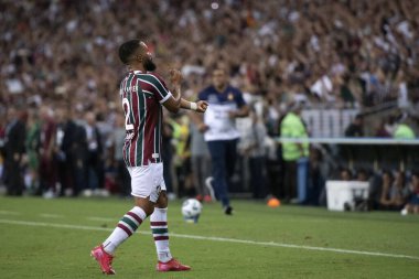 Rio de Janeiro (RJ), 12/04/2025 - FLUMINENSE X SANTOS. Brezilya Şampiyonası için Maracana Stadyumu 'nda Fluminense x Santos.                        