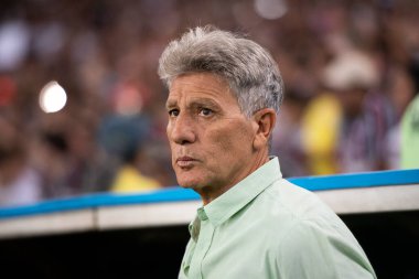 Rio de Janeiro (RJ), 12/04/2025 - FLUMINENSE X SANTOS. Brezilya Şampiyonası için Maracana Stadyumu 'nda Fluminense x Santos.                        