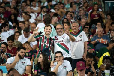 Rio de Janeiro (RJ), 12/04/2025 - FLUMINENSE X SANTOS. Brezilya Şampiyonası için Maracana Stadyumu 'nda Fluminense x Santos.                        