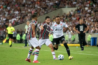 Rio de Janeiro (RJ), 12/04/2025 - FLUMINENSE X SANTOS. Brezilya Şampiyonası için Maracana Stadyumu 'nda Fluminense x Santos.                        