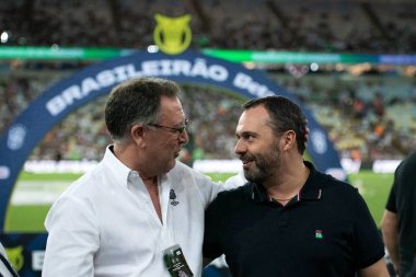 Rio de Janeiro (RJ), 12/04/2025 - FLUMINENSE X SANTOS. Brezilya Şampiyonası için Maracana Stadyumu 'nda Fluminense x Santos.                        