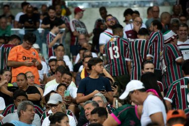 Rio de Janeiro (RJ), 12/04/2025 - FLUMINENSE X SANTOS. Brezilya Şampiyonası için Maracana Stadyumu 'nda Fluminense x Santos.                        